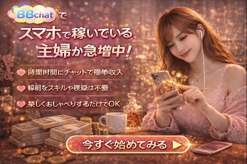 【落ち着いて稼ぎたい人向け】BBchatで月10万稼いだ主婦の本音体験談